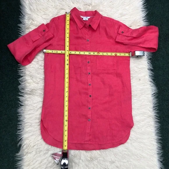 Boden The Linen Shirt Womens 4L - Picture 4 of 8